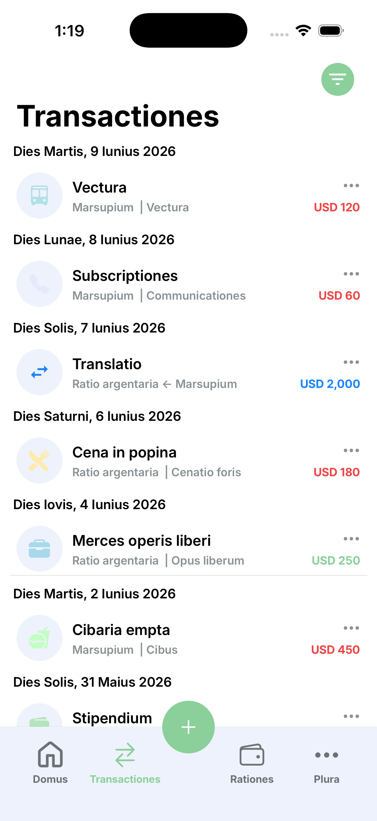 Pagina transactionum